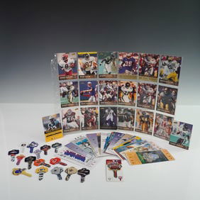 59pc NFL Super Bowl Ticket Key and Card Memorabilia Lot