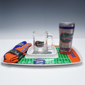 5pc Florida Gators Fan Set with Serving Tray and Drinkware