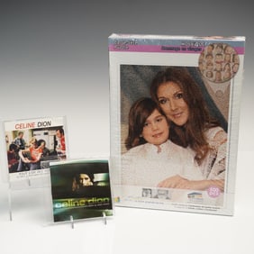 3pc Celine Dion Lot, Puzzle and CD Singles