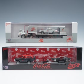 2pc M2 Machines Die-Cast Car and Transporter Set, Coca Cola and Diet Coke