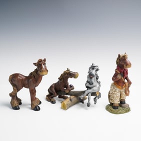 3pc Montana Silversmiths Elmer and Friends Horse Figurines