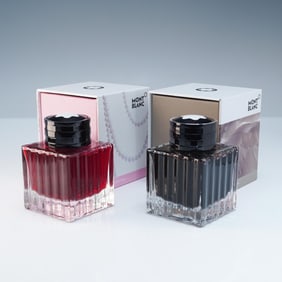 2pc Montblanc Ink Bottles, Pink and Grey Ladies Edition