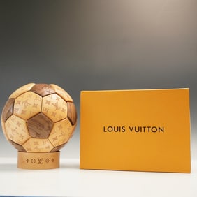 Louis Vuitton Wooden Puzzle Soccer Ball Display