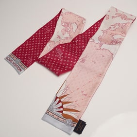 Louis Vuitton Pink Silk Map Bandeau
