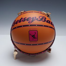 Betsey Johnson Pink Leopard Basketball Purse