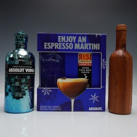 3pc Absolut Vodka Gift Set with Oenophilia Puzzle