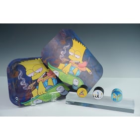 5pc Simpsons Themed Grinder and Tray Set