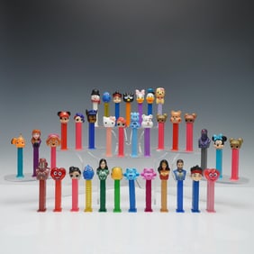 35pc Assorted PEZ Dispenser Collection, Cartoon and Movie Characters