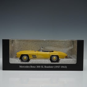 Mercedes-Benz 300 SL Roadster 1:18 Scale Model, Sun Yellow