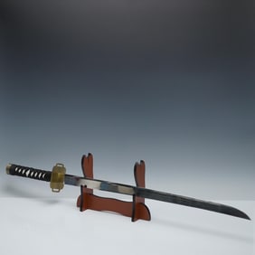 Japanese-Style Katana Sword with Display Stand