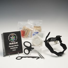 7pc Ranger Medic Tactical First Aid Kit with Handbook