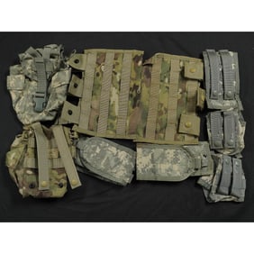 9pc Tactical MOLLE Pouch and Panel Set, Multicam and ACU