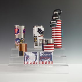6pc Patriotic Decor & Drinkware Set