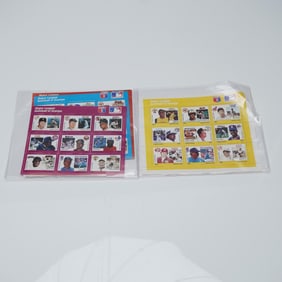 9pc Major League Baseball Stamp Sheets with COA