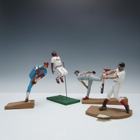 4pc McFarlane MLB Action Figurines, Ortiz, Carlton, Smith, Wainwright