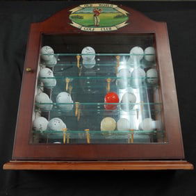 25pc Golf Ball Display Case with Signed Balls