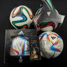 5pc Adidas FIFA World Cup Soccer Balls, Includes Al Rihla, Brazuca, + More