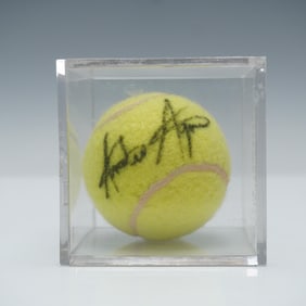 Tennis Ball Signed Andre Agassi in Display Case