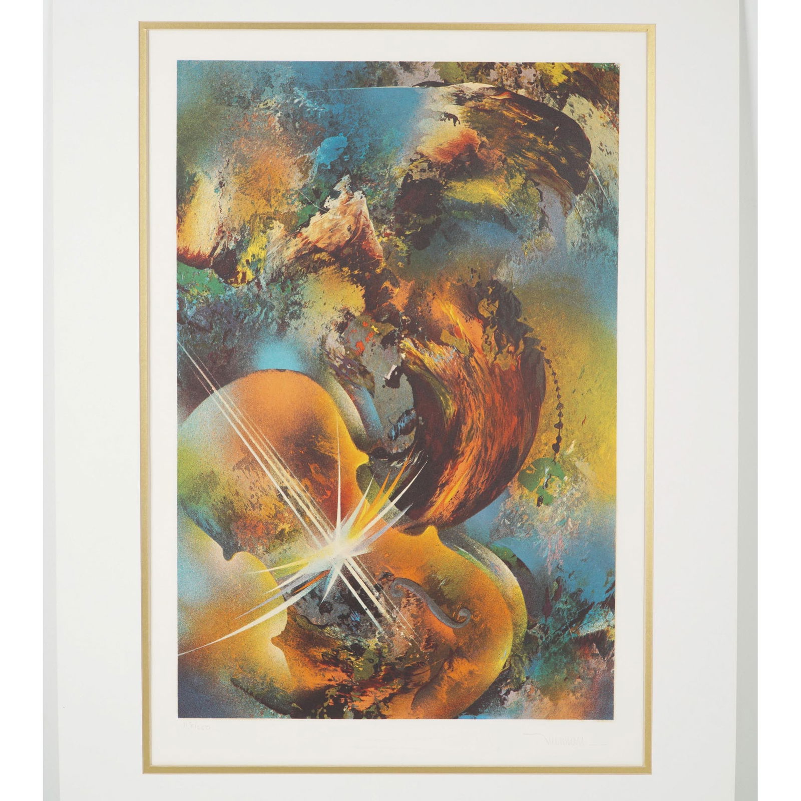 Leonardo Nierman, Serigraph on Paper, Sound of Color- Mozart, Hand Signed (1 of 6)