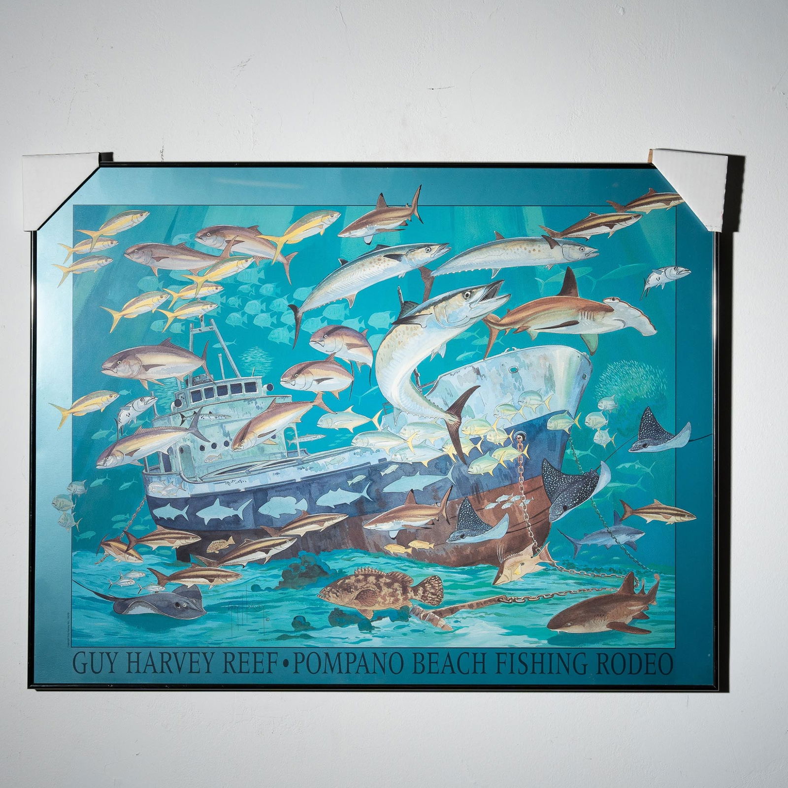 Guy Harvey Reef Pompano Beach Fishing Rodeo Framed Poster (1 of 3)