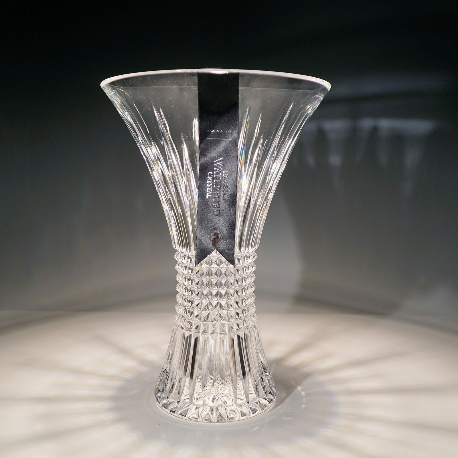 Waterford Crystal Lismore Diamond Vase, Signed (1 of 10)