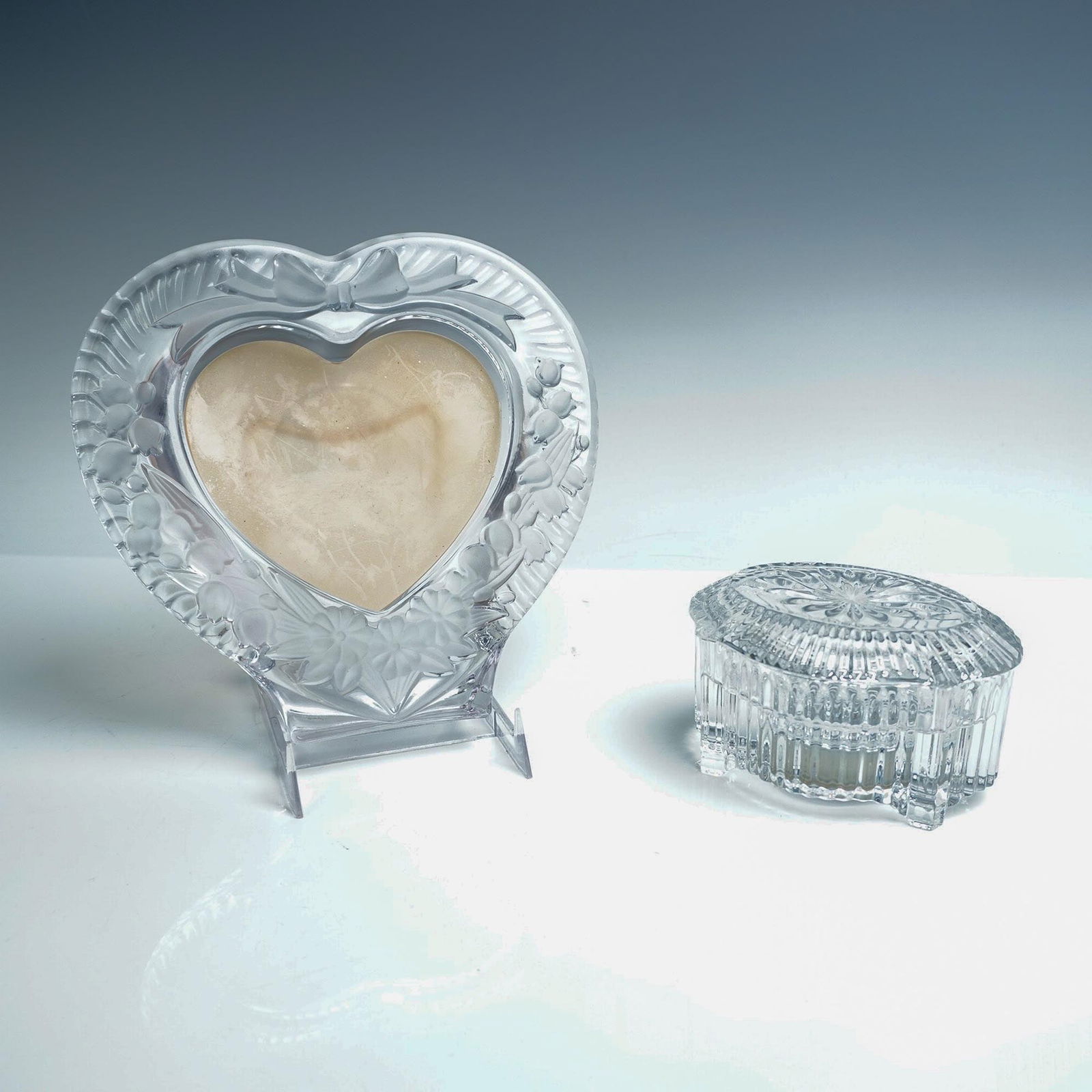2pc Crystal Heart Frame and Waterford Crystal Jewelry Music Box (1 of 4)