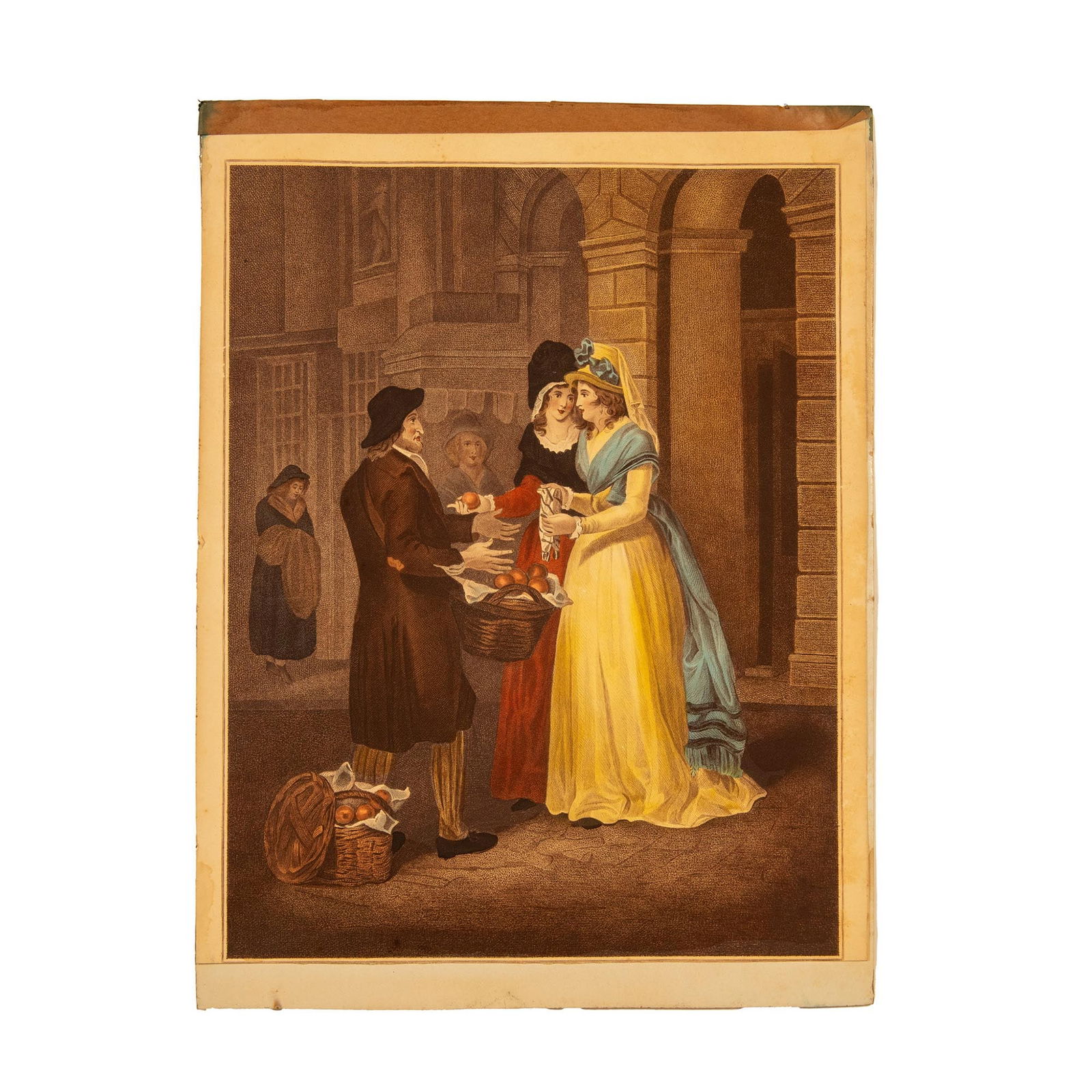After Wheatley, Original Color Lithograph, Cries of London: Original color lithograph after English Royal Academician Francis Wheatley series' Cries of London, entitled Sweet China Oranges (Oranges Sucrees, Oranges Fines.) Artist: Francis Wheatley (British 174