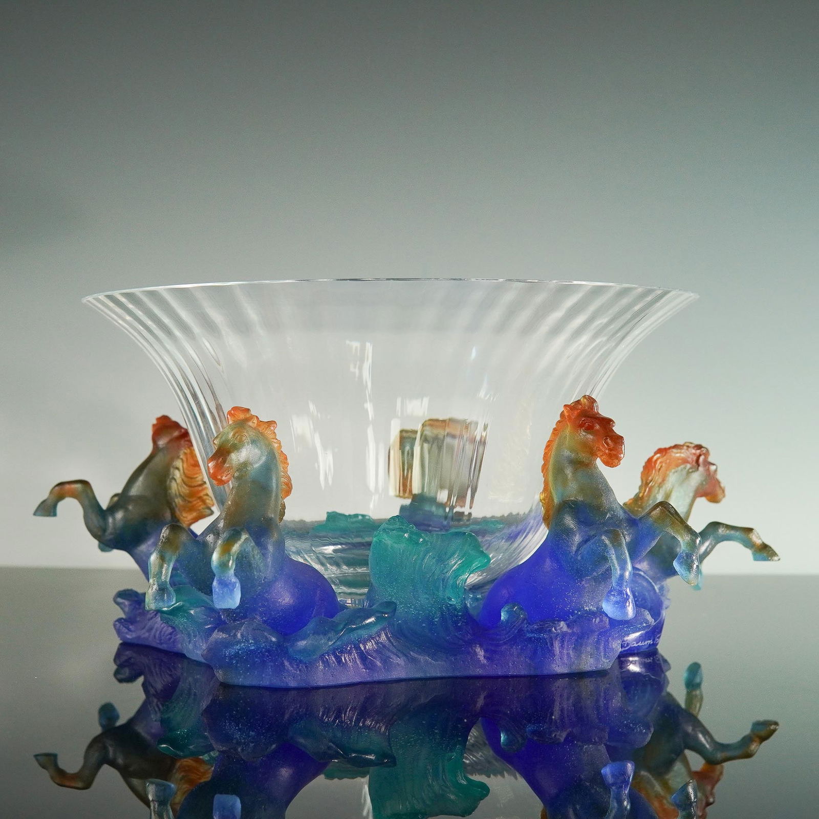 Daum France Crystal Bowl with Pate de Verre Base (1 of 9)