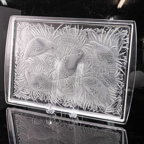 Lalique Crystal Tray, Perdrix