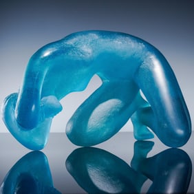 Daum Pate-de-Verre Sculpture by Louis Laubignat, La Cascade, 22/250
