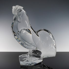 Lalique Crystal Sculpture, Rooster