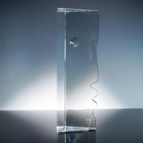 Baccarat by Robert Rigot Crystal Face Sculpture, Encounter Man