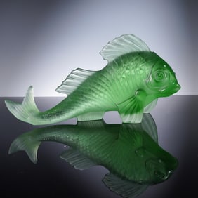 Baccarat Crystal Carp-Koi Sculpture with Box