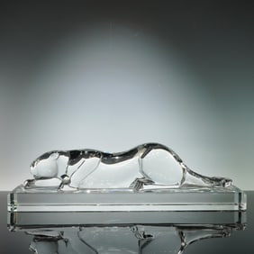 Baccarat Crystal Heritage Panther Sculpture