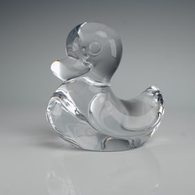 Daum Crystal Figurine, Duck