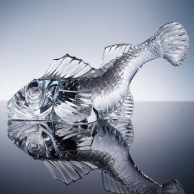 Baccarat Crystal Figurine, Koi Fish