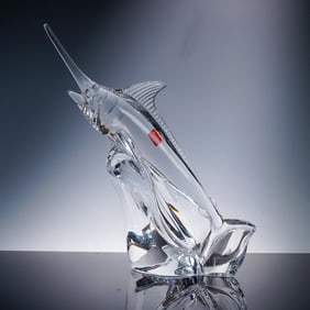 Baccarat Crystal Figurine, Marlin Swordfish