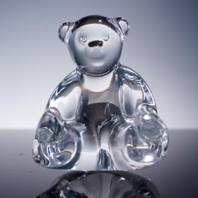Baccarat Crystal Figurine, Teddy Bear