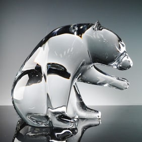Baccarat Loet Vanderveen Crystal Figurine, Tanganyika Bear