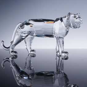 Swarovski Crystal Figurine, Tiger 220470 with Box
