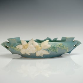 Roseville Pottery Centerpiece Bowl, Clematis