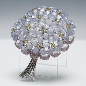 Jarin Sterling Silver and Decorative Stones Brooch