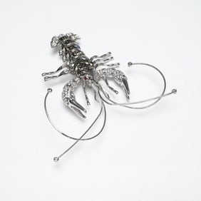 Landau Oversized Lobster Brooch with Crystals