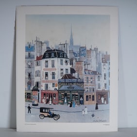 Michel Delacroix, Offset Lithograph, Les Halles
