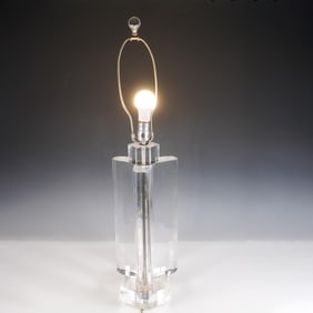 Vintage Lucite Table Lamp