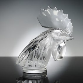 Lalique Crystal Mascot Tete de Coq Rooster Head