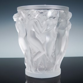 Lalique Crystal Vase, Bacchantes