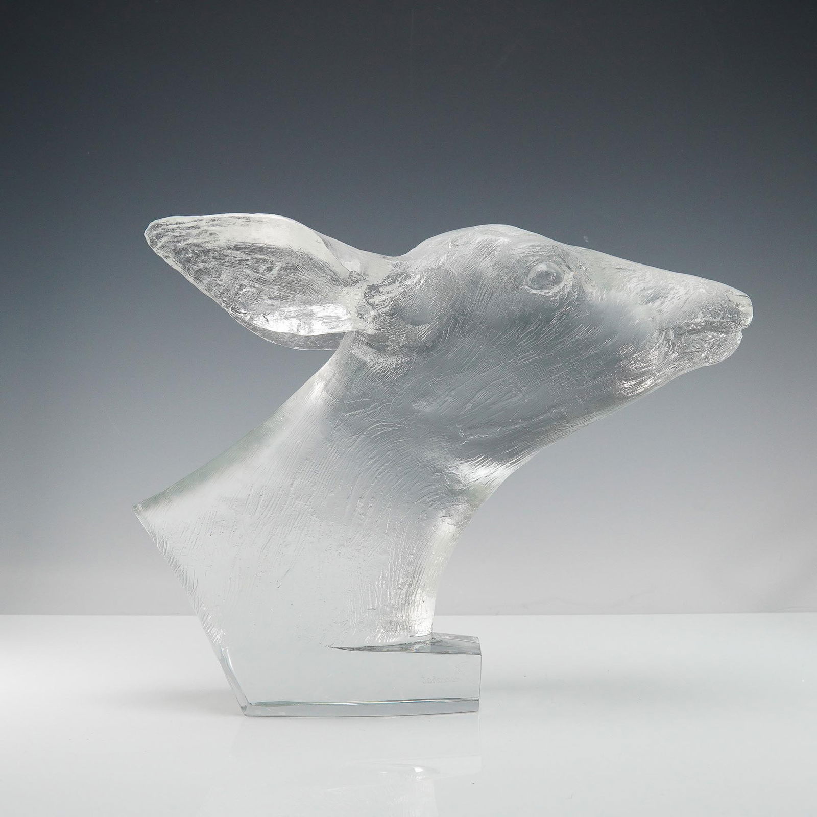 Baccarat Crystal Sculpture, Doe Head (1 of 10)