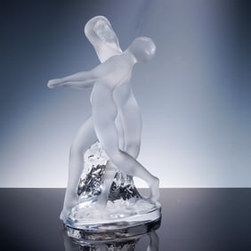 Lalique Crystal Figurine, Deux Danseuses