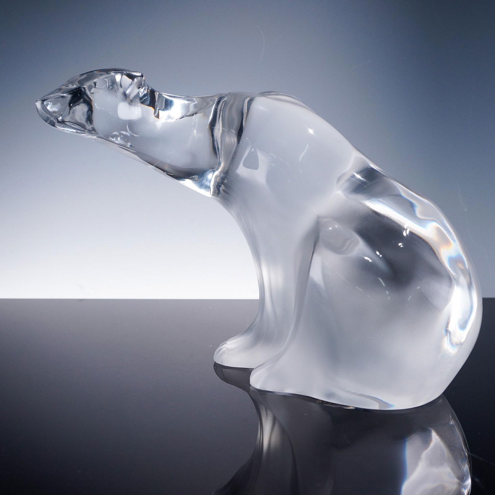 Lalique Frosted Crystal Polar Bear Figurine (1 of 7)